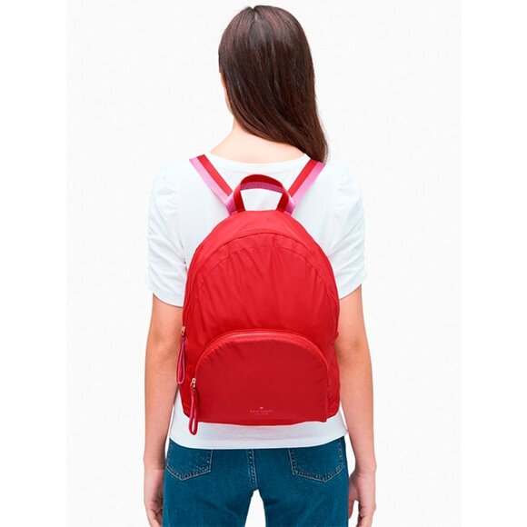 S Kate Spade Arya Favorite Red Packable Nylon Backpack WKRU6975 NWT $279 Retail main image 7